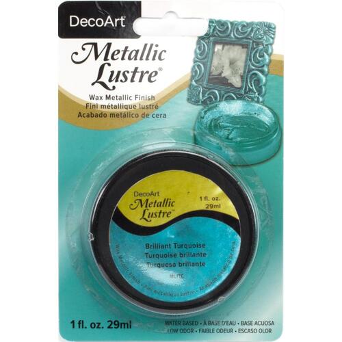 DecoArt Brilliant Turquoise Metallic Lustre Wax