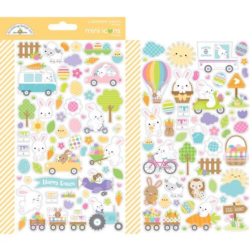 Doodlebug Hippity Hoppity Mini Icons Cardstock Stickers