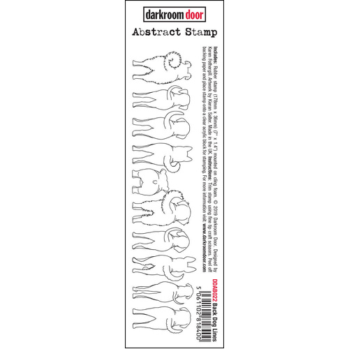 Darkroom Door Abstract Stamp - Back Dog Lines
