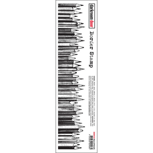 Darkroom Door Row of Pencils Border Stamp