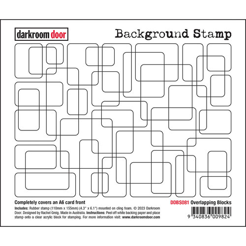 Darkroom Door Overlapping Bocks Background Stamp