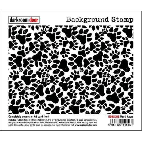 Darkroom Door Background Stamp - Multi Paws