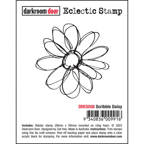 Darkroom Door Scribble Daisy Eclectic Stamp