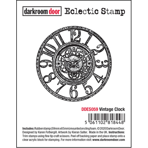 Darkroom Door Eclectic Stamp - Vintage Clock