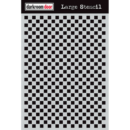 Darkroom Door Checkered Large Stencil