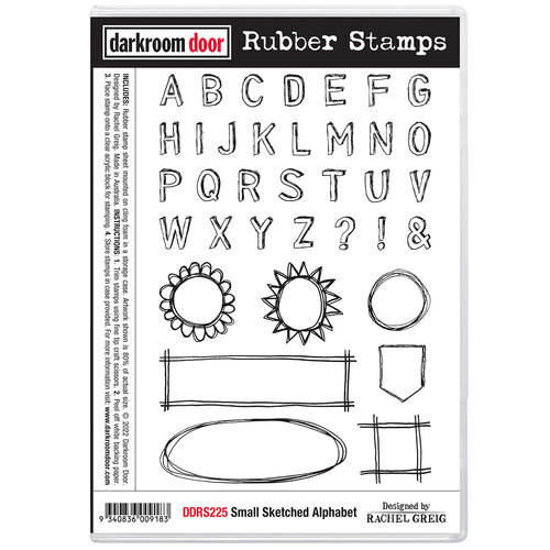 Darkroom Door Small Sketched Alphabet Rubber Stamp Set