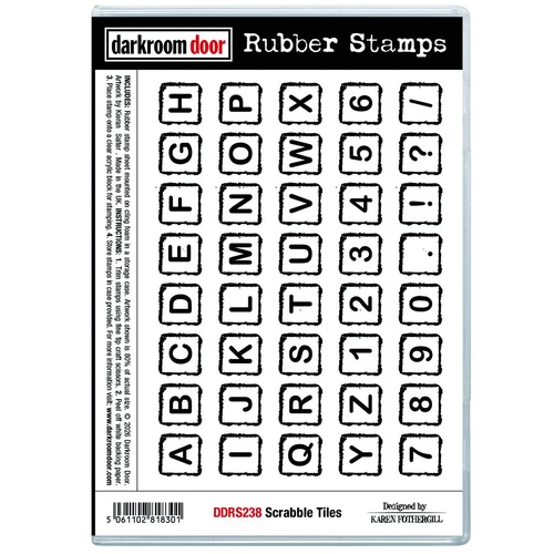 Darkroom Door Rubber Stamp Set - Scrabble Tiles