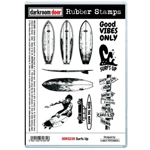 Darkroom Door Rubber Stamp Set - Surfs Up