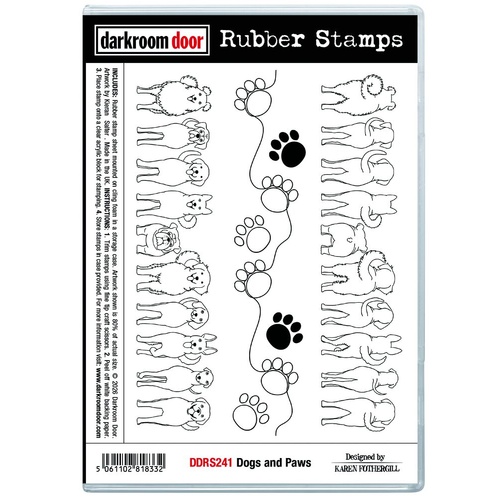 Darkroom Door Rubber Stamp Set - Dogs & Paws