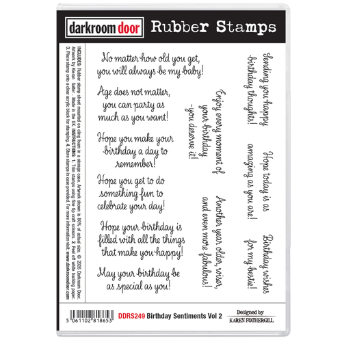 Darkroom Door Rubber Stamp Set - Birthday Sentiments Vol 2