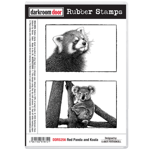 Darkroom Door Rubber Stamp Set - Red Panda & Koala