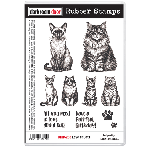 Darkroom Door Rubber Stamp Set - Love of Cats