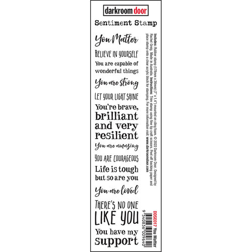 Darkroom Door You Matter Sentiment Stamp