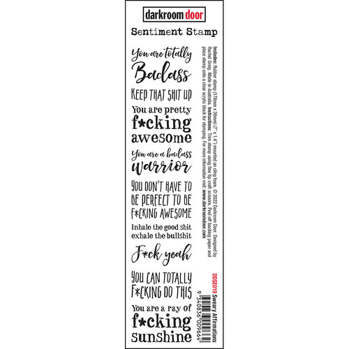 Darkroom Door Sweary Affirmations Sentiment Stamp