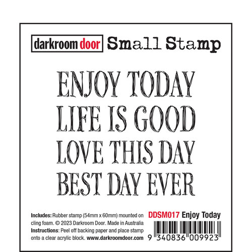 Darkroom Door Enjoy Today Small Stamp