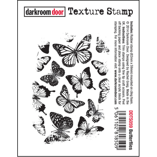 Darkroom Door Texture Stamp - Butterflies