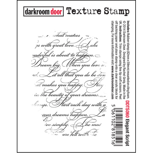 Darkroom Door Texture Stamp - Elegant Script