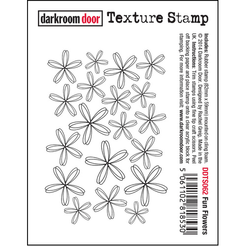 Darkroom Door Texture Stamp - Fun Flowers