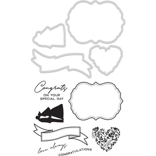 Kaisercraft Decorative Die & Stamp Congrats