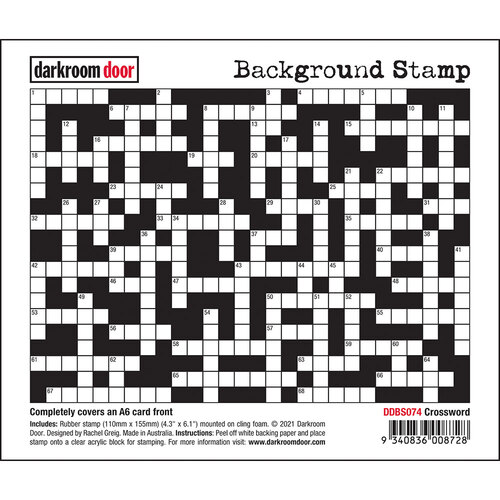 Darkroom Door Crossword Background Stamp