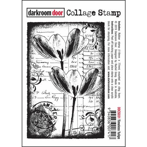 Darkroom Door Collage Stamp Timeless Tulips