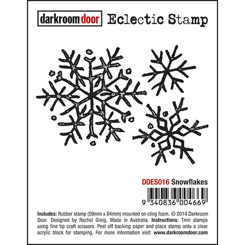 Darkroom Door Eclectic Stamp Snow Flakes 