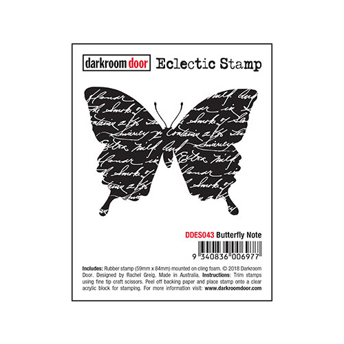 Darkroom Door Eclectic Stamps Butterfly Note 