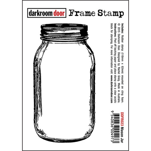 Darkroom Door Frame Stamp Mason Jar 