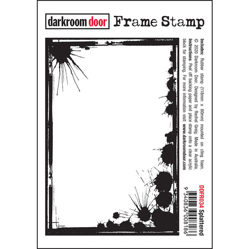 Darkroom Door Frame Stamp Splattered