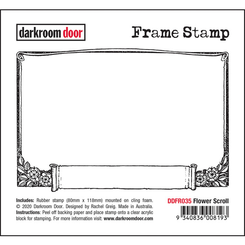 Darkroom Door Frame Stamp Flower Scroll