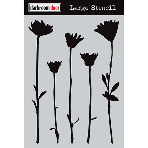Darkroom Door Large Stencil Wildflowers