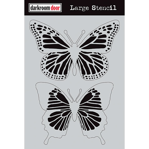Darkroom Door Large Stencil Butterflies