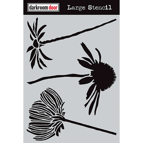 Darkroom Door Large Stencil Carved Flowers
