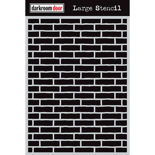 Darkroom Door Large Stencil Brick Wall