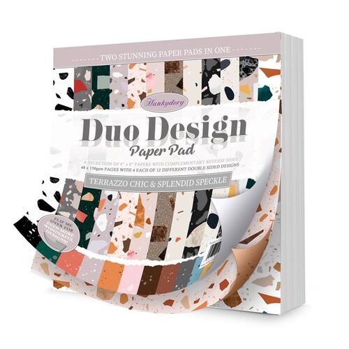 Hunkydory Duo Design Paper Pad Terrazzo Chic & Splendid Speckle