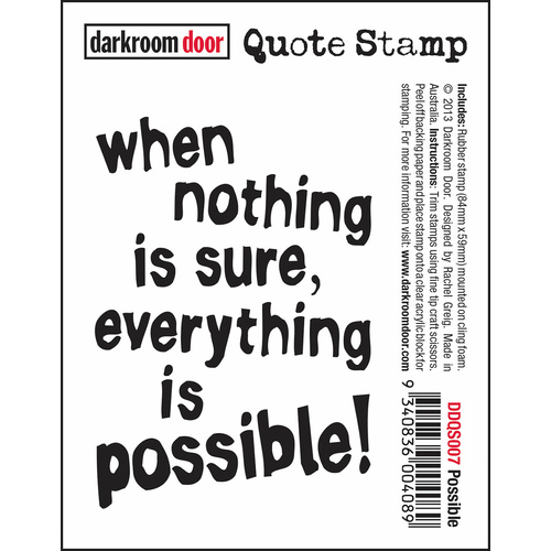 Darkroom Door Possible Quote Stamp