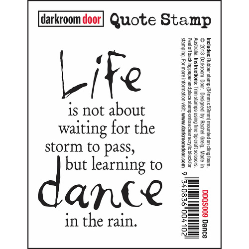 Darkroom Door Dance Quote Stamp 