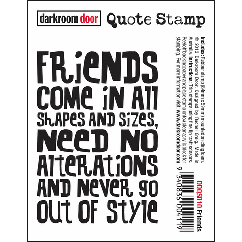 Darkroom Door Friends Quote Stamp