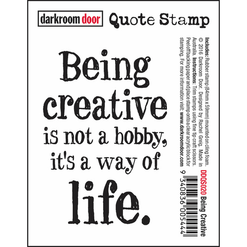 Darkroom Door Being Creative Quote Stamp