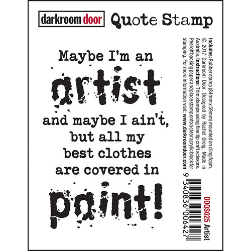 Darkroom Door Artist Quote Stamp