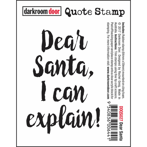 Darkroom Door Quote Stamp Dear Santa 