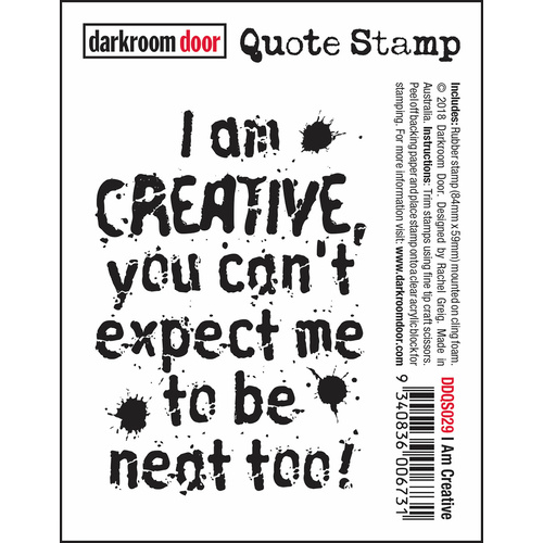 Darkroom Door I am Creative Quote Stamp
