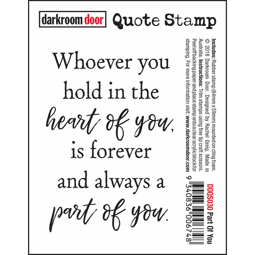 Darkroom Door Quote Stamp Part Of You 