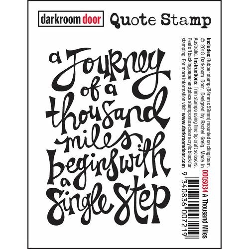Darkroom Door A Thousand Miles Quote Stamp