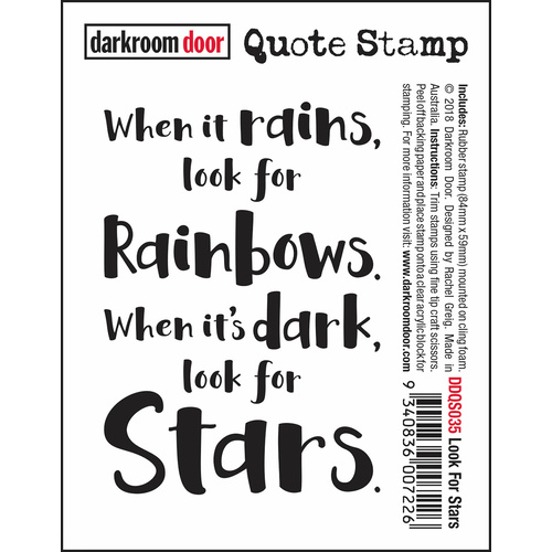 Darkroom Door Quote Stamp Look for Stars