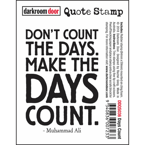 Darkroom Door Quote Stamp Days Count