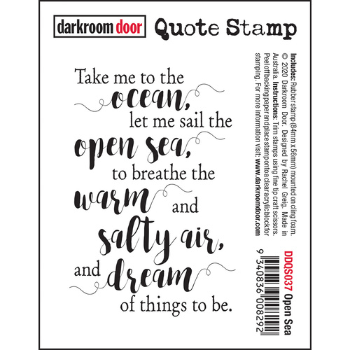 Darkroom Door Open Sea Quote Stamp
