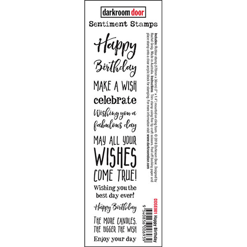 Darkroom Door Sentiment Stamp Happy Birthday 