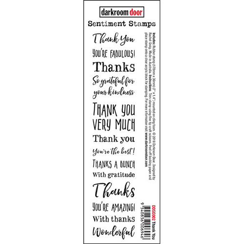 Darkroom Door Sentiment Stamps Thank You 