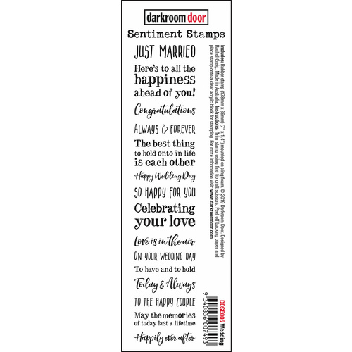 Darkroom Door Wedding Sentiment Stamp 